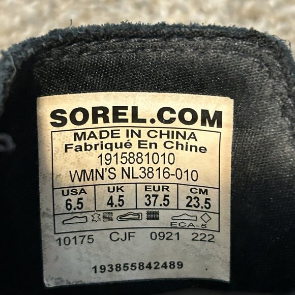 SOREL Womens Evie II Chelsea Wedge Ankle Booties Pull On Black Sz 6.5 - Picture 4 of 4